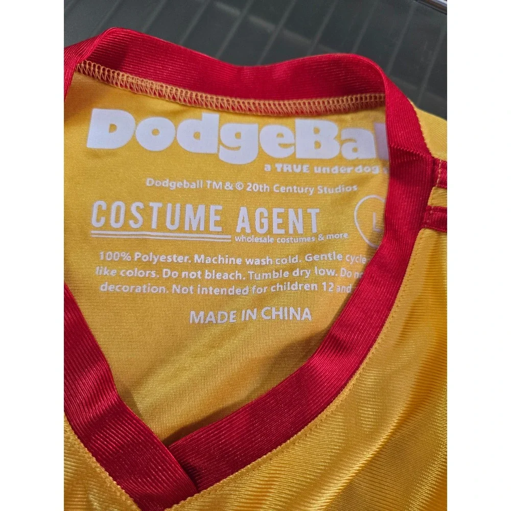 Dodgeball Average Joes Jersey‎ Costume Agent Yellow Red Movie Prop Mens Large L